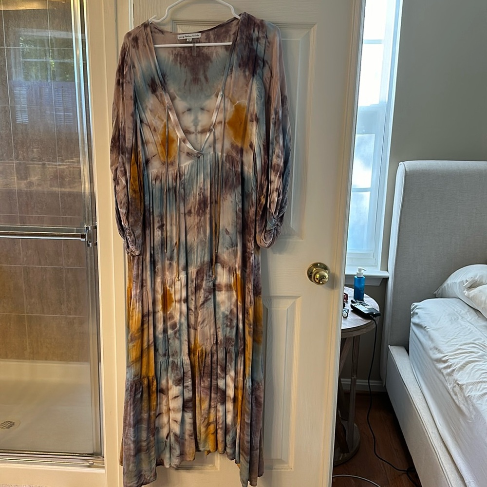 Tie dye maxi dress
